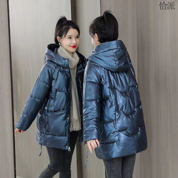 Abrigo Acolchado Grueso con Capucha para Invierno