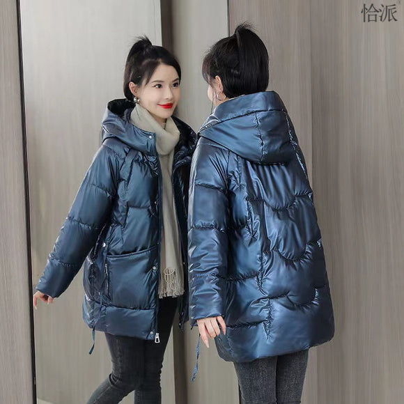 Abrigo Acolchado Grueso con Capucha para Invierno