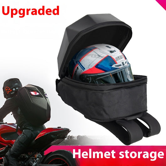Mochila Impermeable con Casco de Motocicleta y Luz Nocturna - Image 4