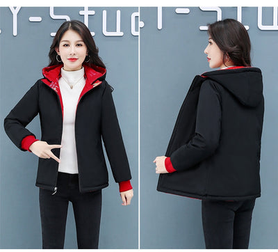 Chaqueta Acolchada Reversible de Plumón para Invierno Mujer - Image 10