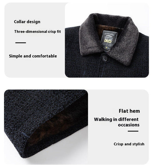Abrigo Acolchado de Chenilla para Hombre Adulto Mayor - Chaqueta Térmica Forrada en Felpa - Image 13
