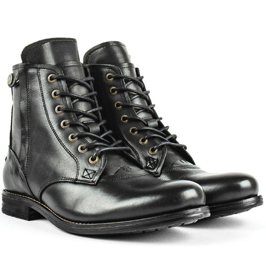 Botas Vaqueras Retro Hombre con Cordones Martin Punta Redonda Tacón Bajo - Image 7