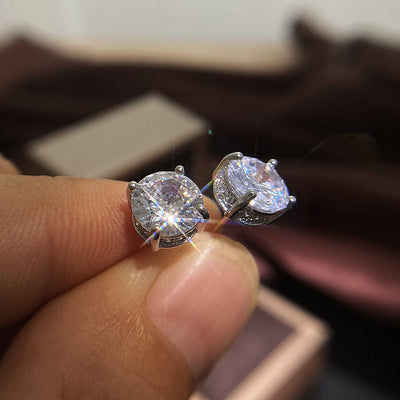 Aretes de Circonita Redonda para Mujer - Elegancia Clásica - Image 8