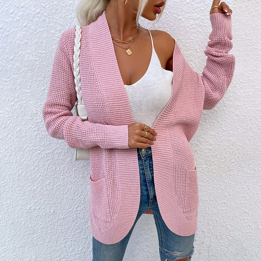 Suéter Tejido para Mujer con Bolsillos Curvos y Dobladillo Elegante - Image 25