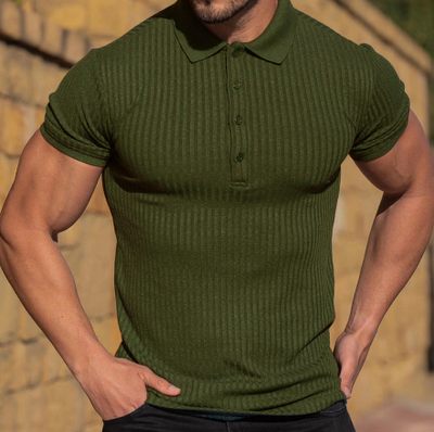 Polo Slim Fit de Algodón Mercerizado Manga Corta - Image 7