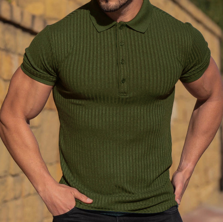 Polo Slim Fit de Algodón Mercerizado Manga Corta - Image 7