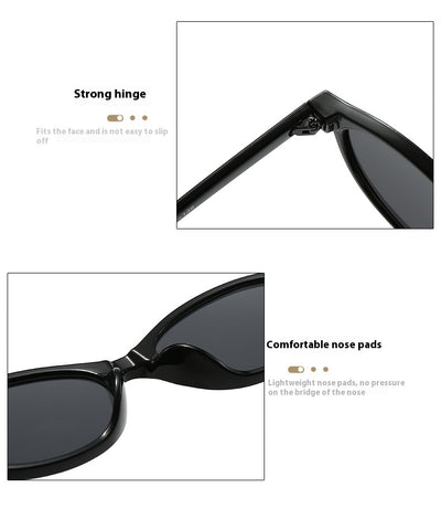 Retro fashion small frame sunglasses with translucent brown frames and yellow oval lenses, viewed from an angle. - Image 15