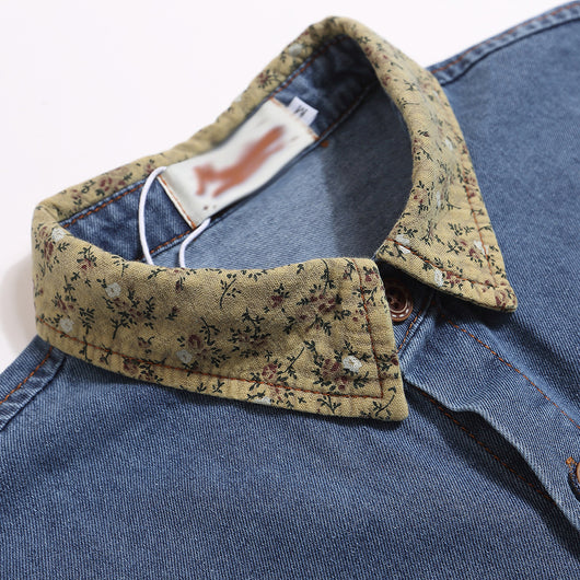 Camisa Casual de Manga Corta con Estampado Floral y Detalles en Solapa - Image 3