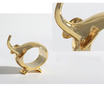 Adorno Decorativo Conejo Dorado de Lujo Moderno - Image 3
