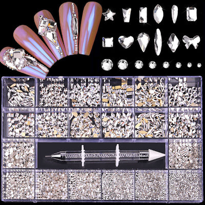 Set de Cristales y Strass para Uñas en Caja de 21 Compartimentos - Image 23