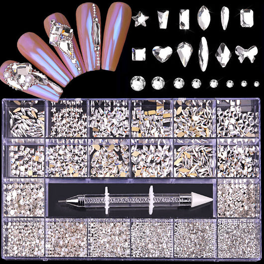 Set de Cristales y Strass para Uñas en Caja de 21 Compartimentos - Image 23