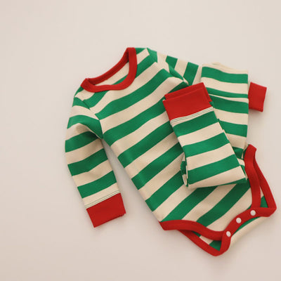 Conjunto de Romper a Rayas y Leggings para Bebé - Image 5