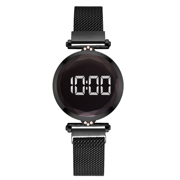Reloj Deportivo Electrónico con Malla Magnetita y Display LED