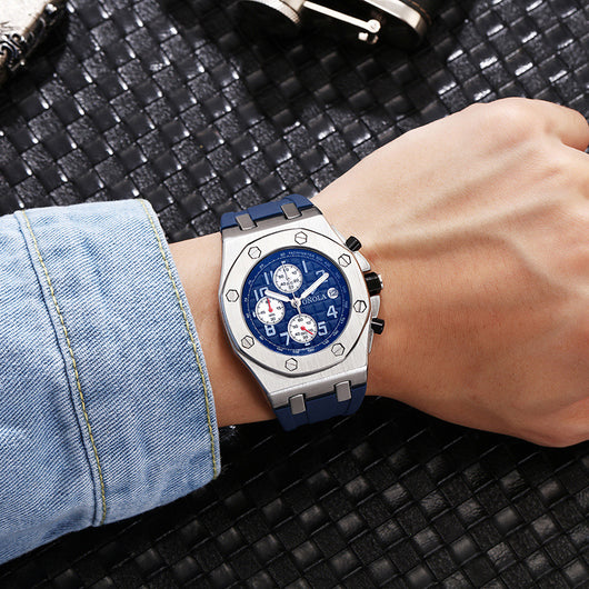 Reloj de Cuarzo Resistente al Agua con Banda de Silicona para Hombre - Image 13
