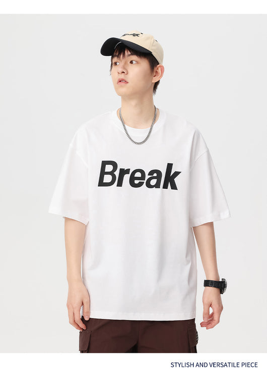 Camiseta Vintage Suelta de Verano con Estampado de Letras para Hombre - Image 28