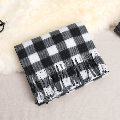 Bufanda Reversible de Cuadros Clásica para Otoño e Invierno - Unisex con Terciopelo Suave - Image 6