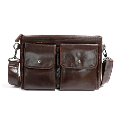 Bolsa Crossbody de Cuero Genuino para Hombre, Bandolera Casual - Image 10