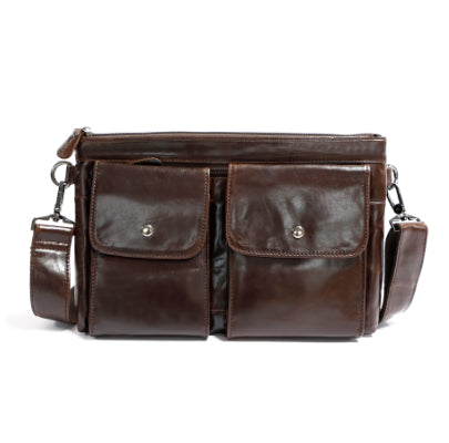 Bolsa Crossbody de Cuero Genuino para Hombre, Bandolera Casual - Image 10