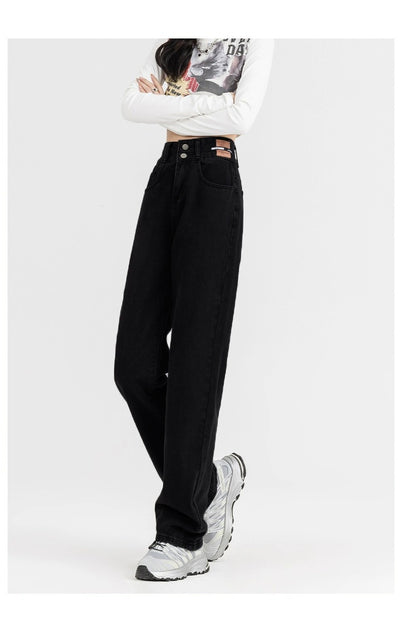 Jeans Anchos Forro Polar Térmico Efecto Adelgazante para Mujer - Image 27