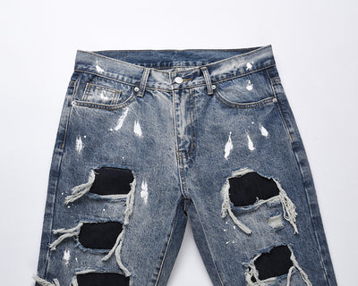 Jeans Rotos Elásticos con Estilo Personalidad para Hombre - Image 4