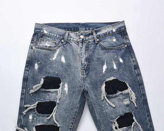 Jeans Rotos Elásticos con Estilo Personalidad para Hombre - Image 4