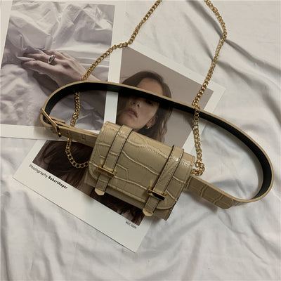 Cinturón de Moda con Bolsillo y Cadena Exterior - Image 3