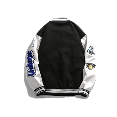 Chaqueta Deportiva de Béisbol con Parches de Contraste - Image 8