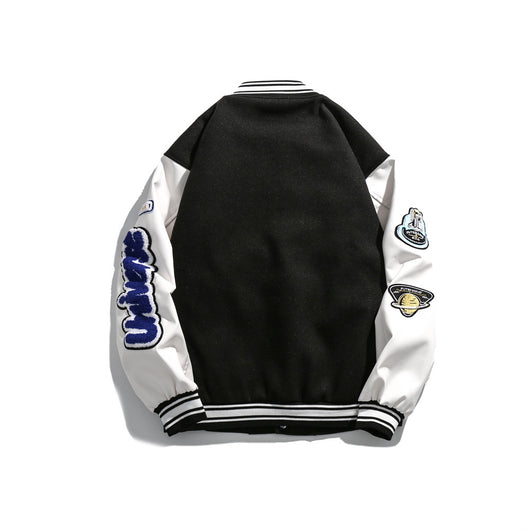 Chaqueta Deportiva de Béisbol con Parches de Contraste - Image 8