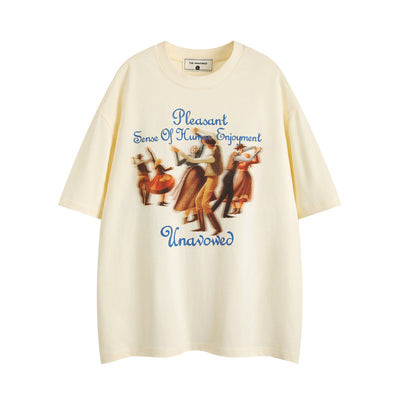 Camiseta Estampada Retro Multitud Bailando para Hombre - Image 9