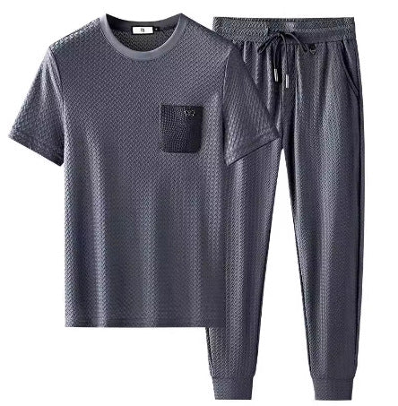 Conjunto Deportivo Ligero Ice Silk Pata de Gallo para Verano - Image 7