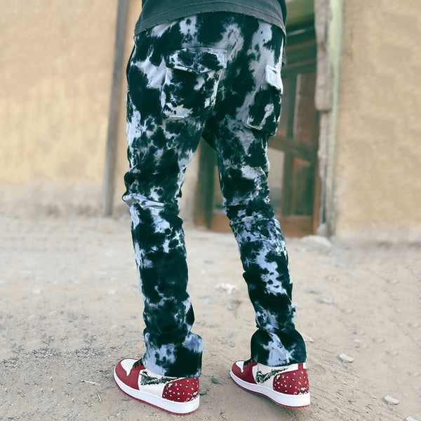 Jeans Rectos Tie-Dye Artesanal para Hombre
