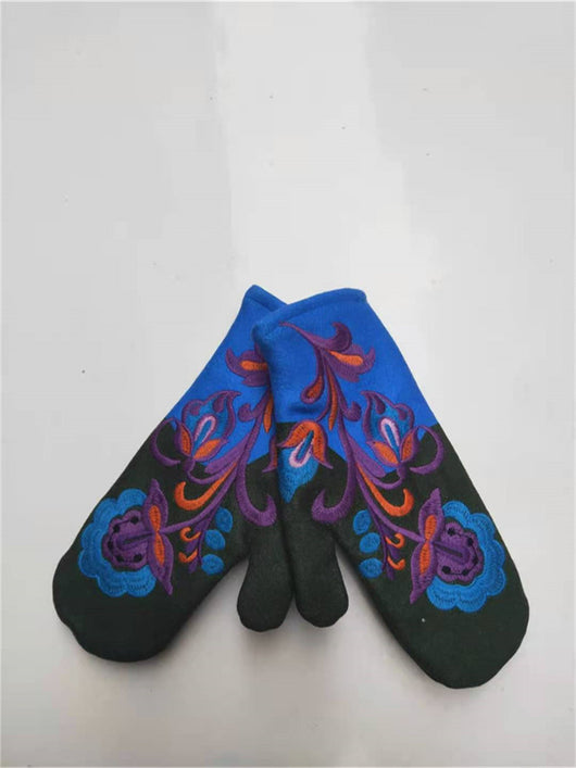 Guantes Invierno Mujer Acolchados con Bordado y Bloques de Color - Image 23
