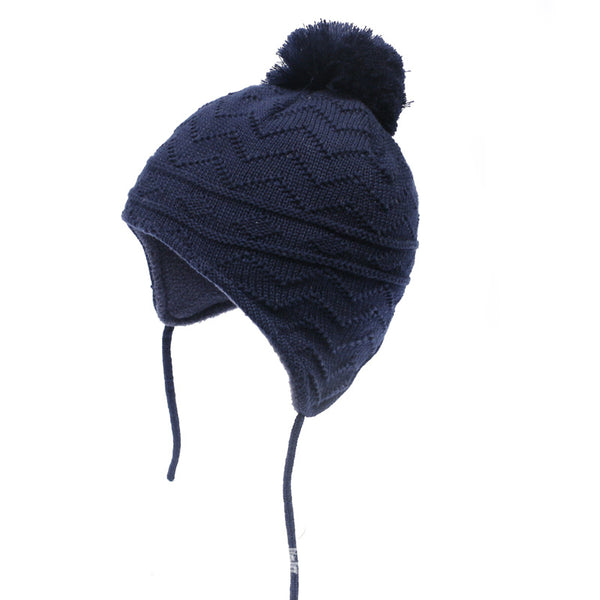 Gorro Infantil Invierno Algodón Tejido con Forro Polar Cálido
