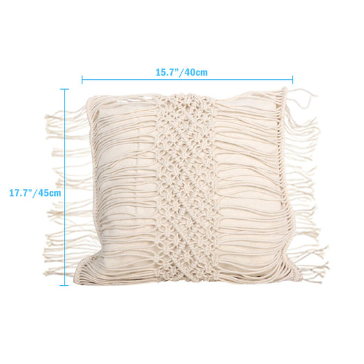 Cojín de Borlas Tejido a Mano – Estilo Artesanal - Image 10