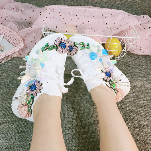 Zapatillas Deportivas Casual Mujer con Suela Gruesa y Tejido Elástico