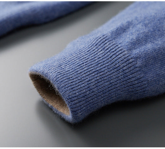 Cardigan Cashmere con Capucha y Cierre de Doble Cara para Hombre - Image 23