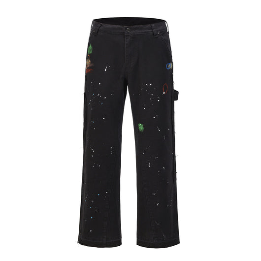 Jeans de Trabajo Versátil Corte Holgado Europeo-Americano - Image 10