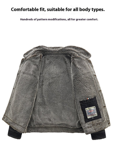 Sudadera de Mezclilla Forrada en Polar - Abrigo Grueso y Cálido para Hombre - Image 24