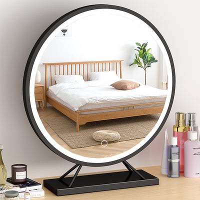 Espejo de Maquillaje LED Dorado Grande con Luz Integrada - Image 9