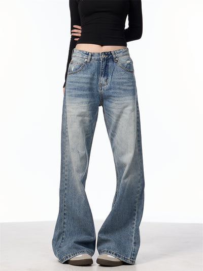 Jeans Vintage Rotos de Cintura Alta para Mujer - Azul Clásico - Image 18