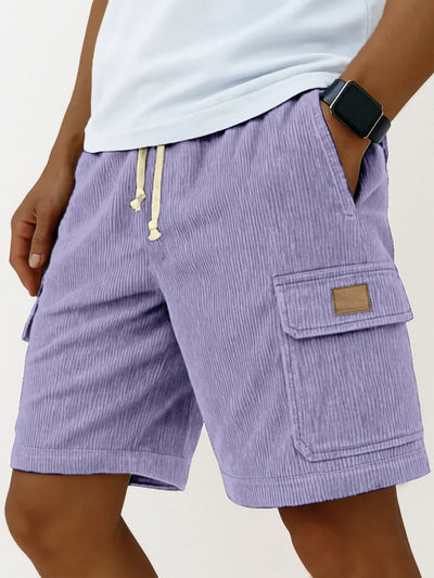 Shorts Corduroy con Bolsillos Laterales y Cordón 3D para Hombre - Image 18