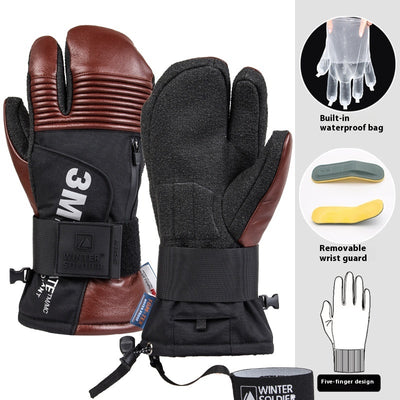Guantes de Esquí Kevlar Tres Dedos Impermeables y Resistentes - Image 6