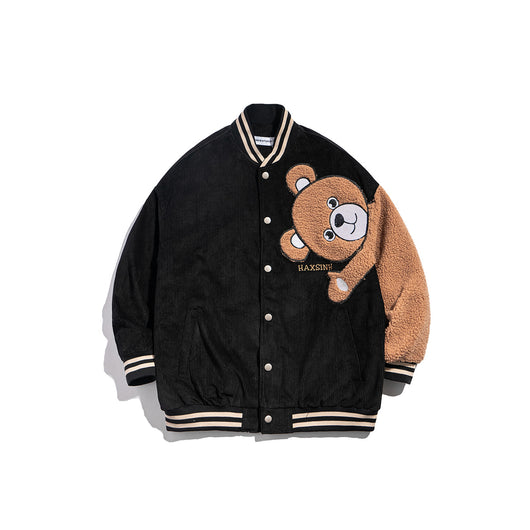 Chaqueta de Trabajo Retro Oso Japonés con Flocado - Image 3