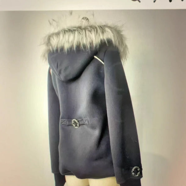 Sudadera con Capucha y Cremallera Estilo Retro Urbano Americano