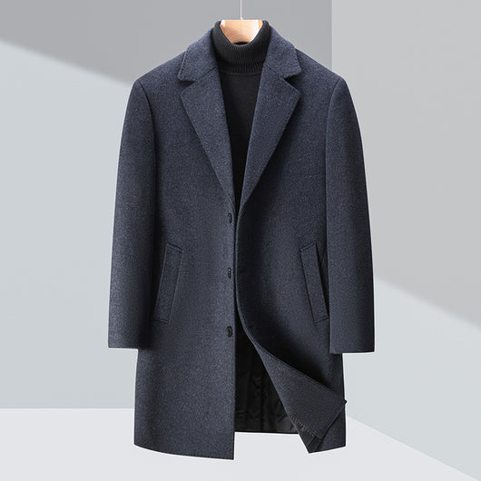 Abrigo Tipo Trinchera de Lana para Hombre - Estilo Ejecutivo - Image 12