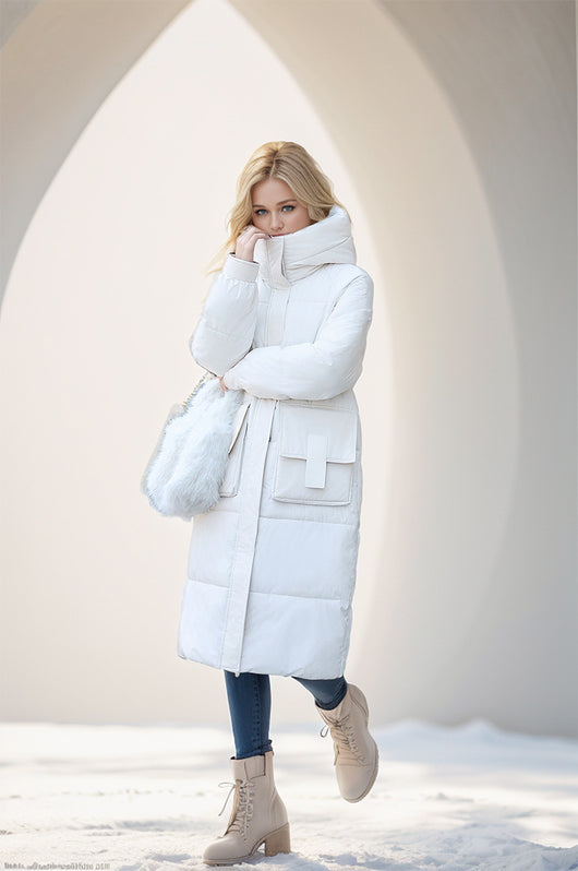 Abrigo de Algodón Grueso Overknee Suelto Premium para Invierno - Image 16