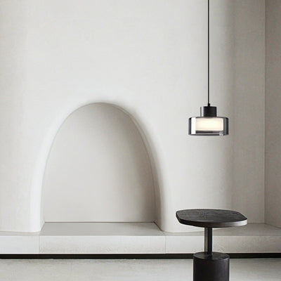 Lámpara de Techo Dormitorio Cobre Moderno Minimalista con Cristal - Image 3