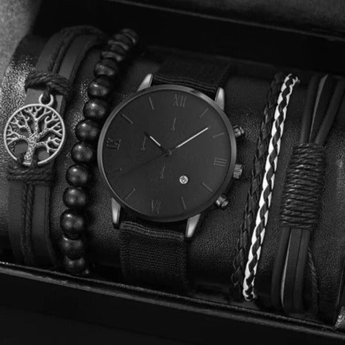 Juego de Reloj Empresarial con Pulsera y Collar para Hombre - Image 3