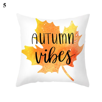 Funda de Almohada Estampado Arce y Calabaza Thanksgiving con Tela Melocotón - Image 20