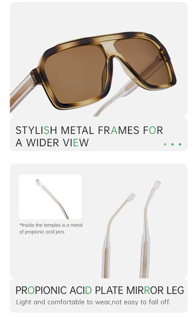 Gafas de Sol Cuadradas Estilo Europeo y Americano para Hombre - Image 16